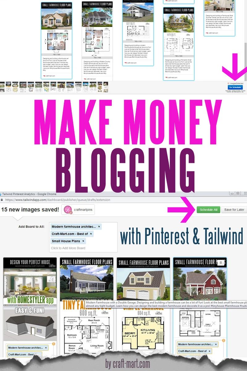 how to make money blogging with Pinterest and Tailwind