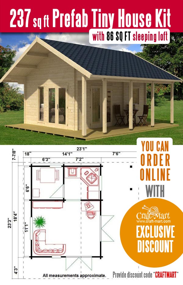 prefab tiny house kit with a loft