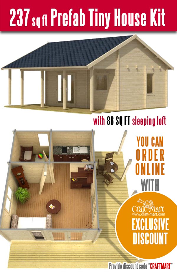 prefab log cabin kit for fast DIY assembly