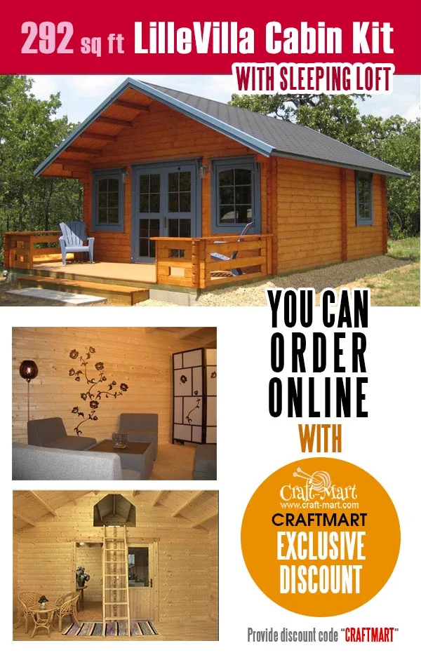 Tiny Lillevilla Cabin is one of the cutest and really affordable prefab tiny houses that you can order online