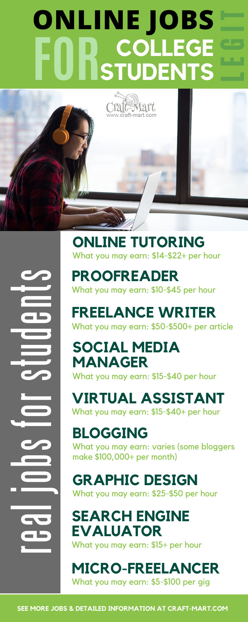 the best online jobs for college students