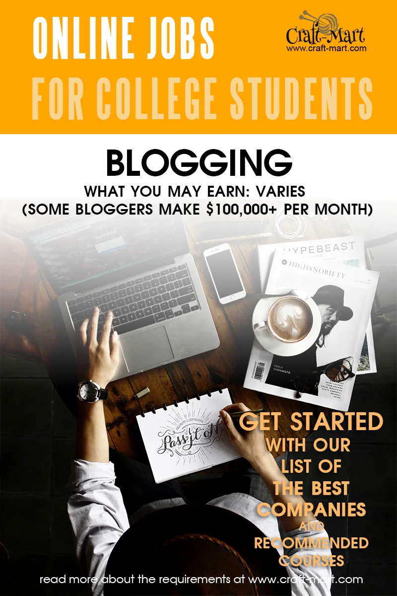 online blogging jobs for college students