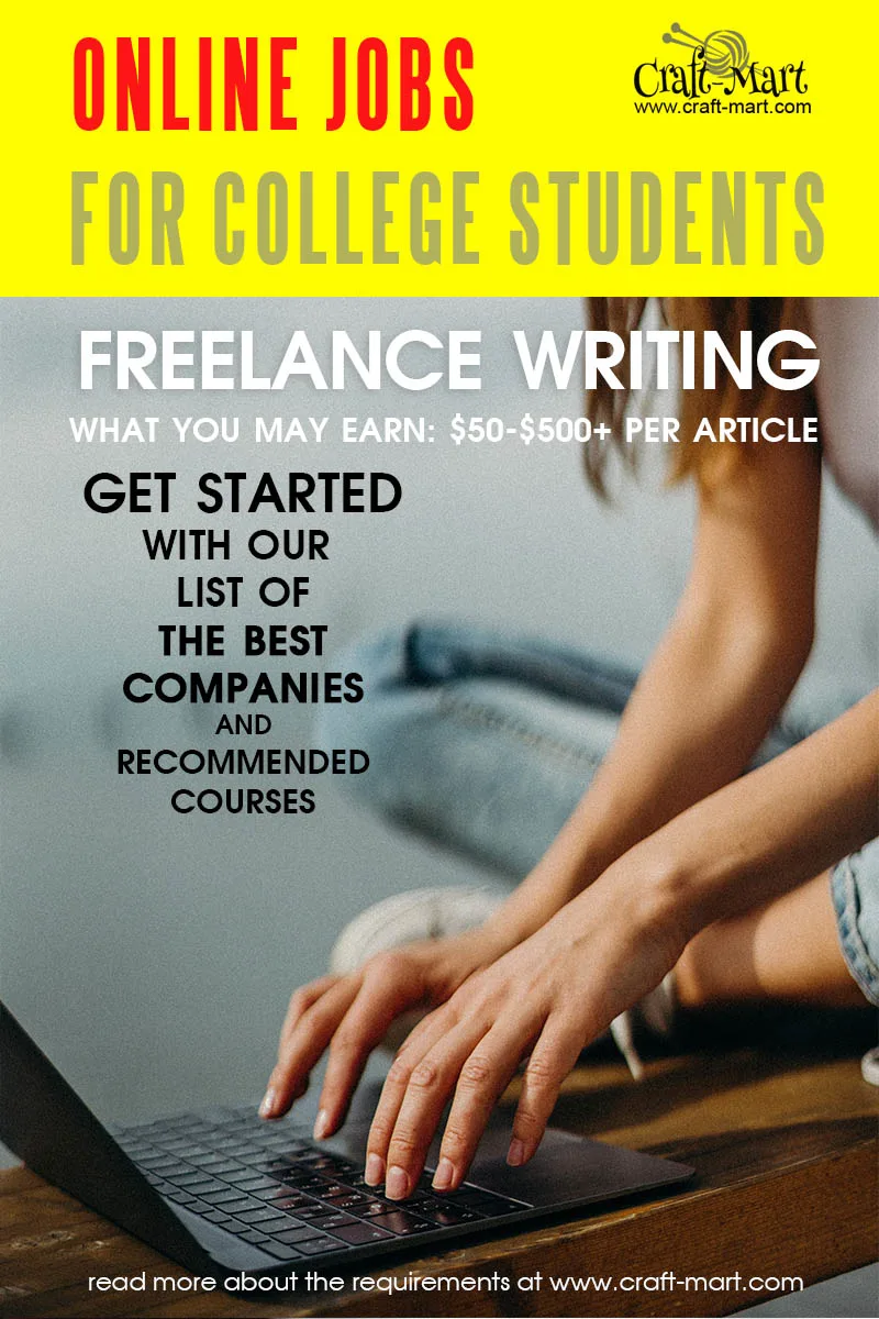 Freelance Writing online jobs for college students