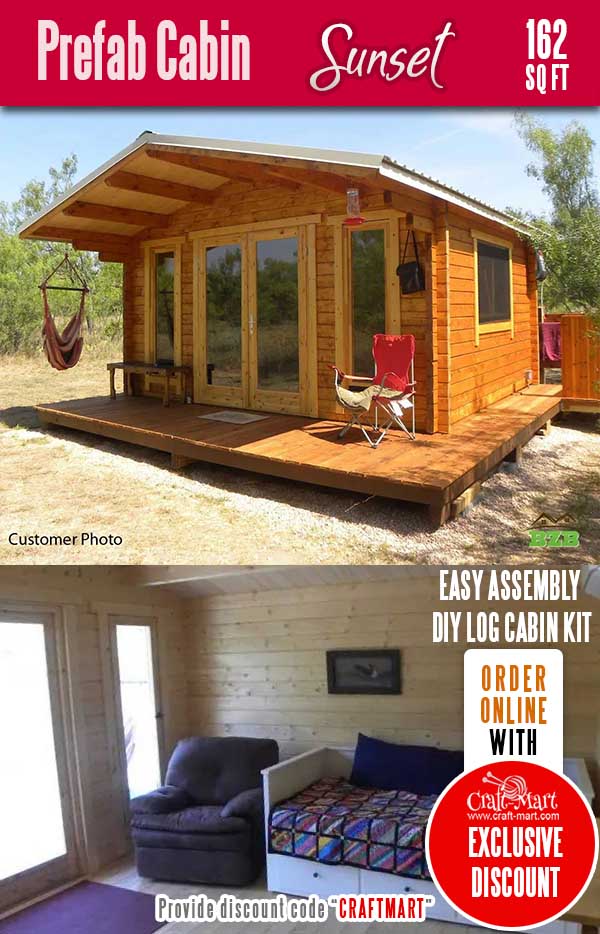 Sunset log cabin kit