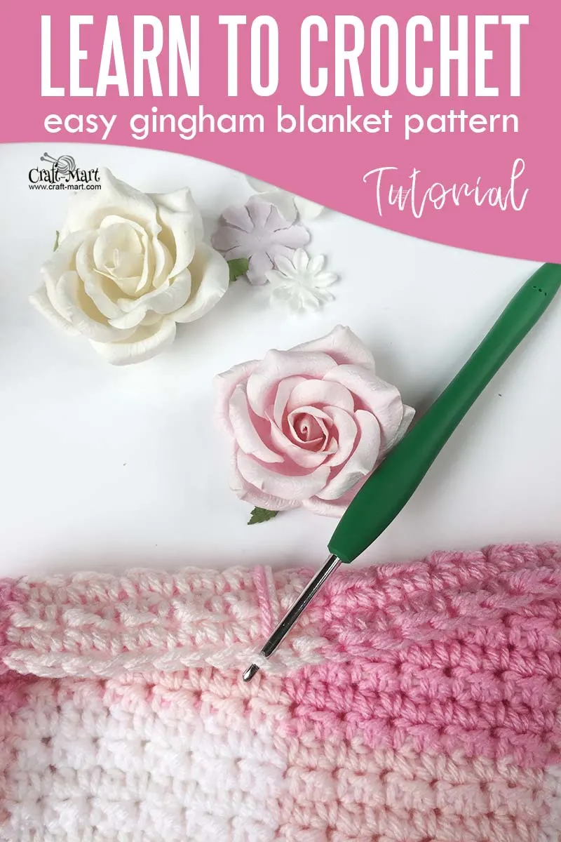 Gingham Crochet Baby Blanket Tutorial — Sum of their Stories Craft Blog