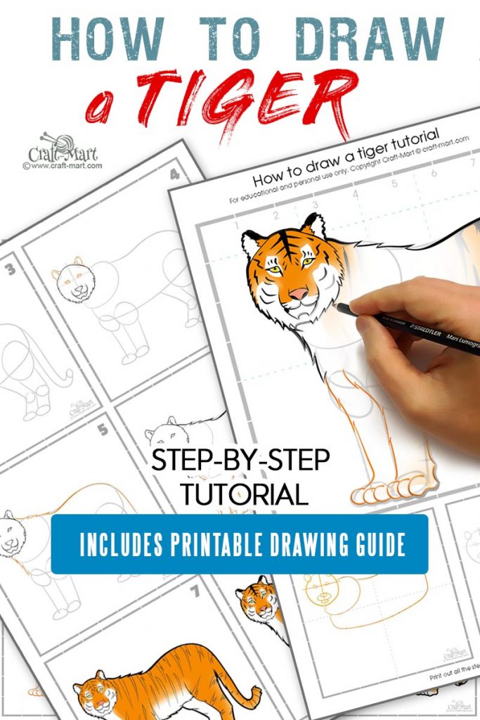 How to create a nice drawing of a tiger for beginners - Craft-Mart