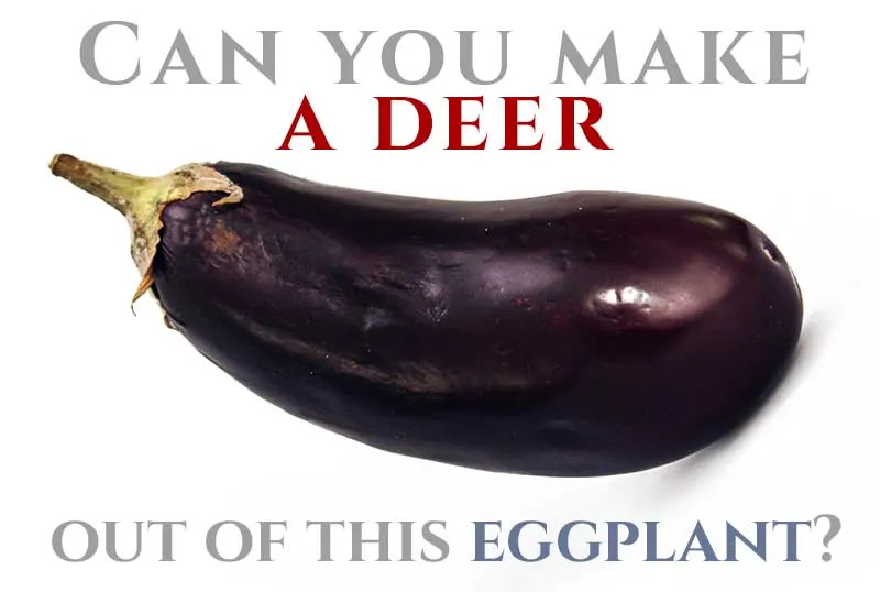 outline of deer's body - eggplant