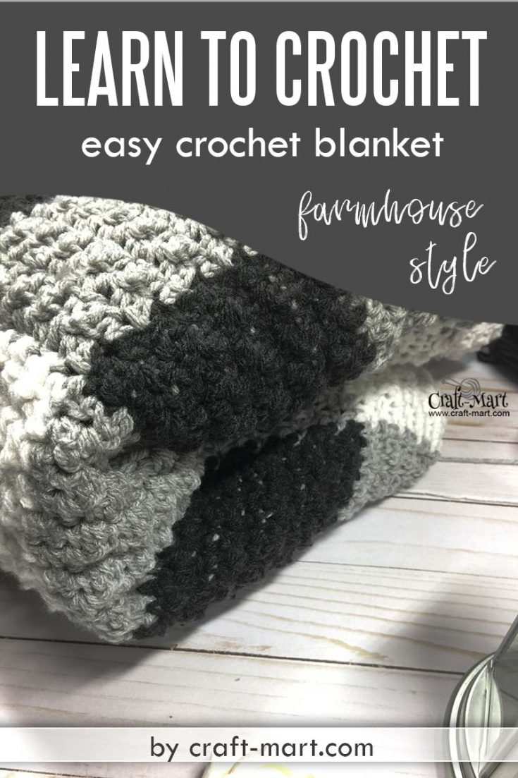 Easy Crochet Blanket - Farmhouse Style - Craft-Mart