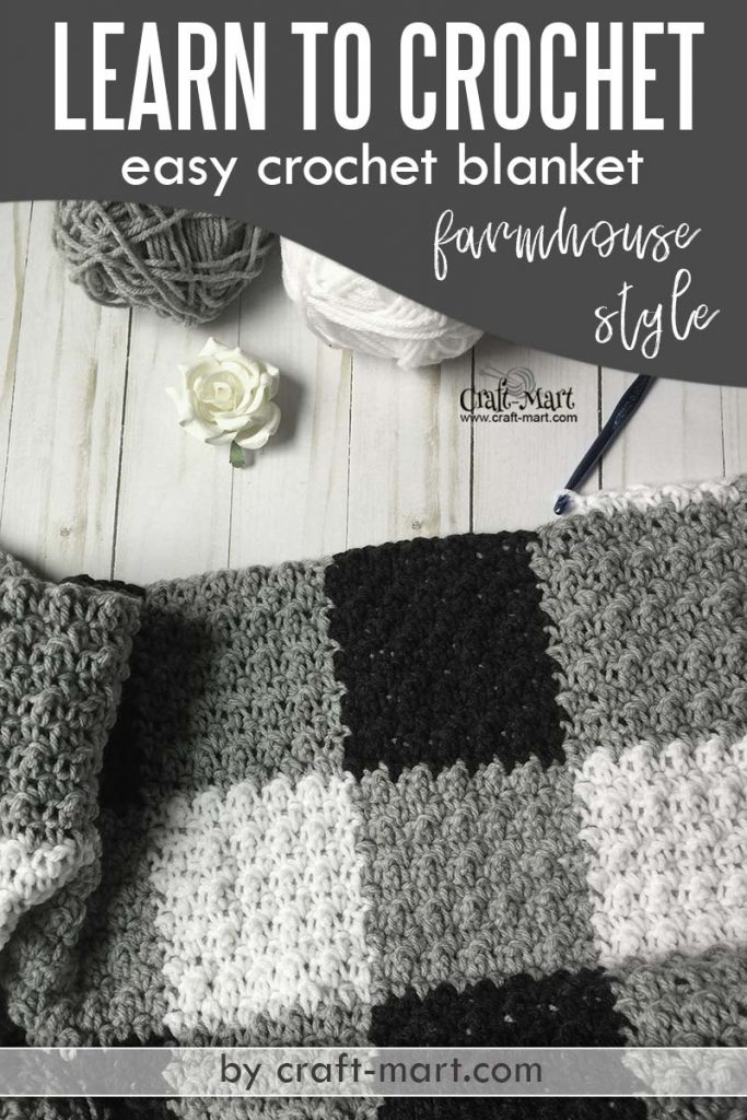 Easy Crochet Blanket - Farmhouse Style - Craft-Mart