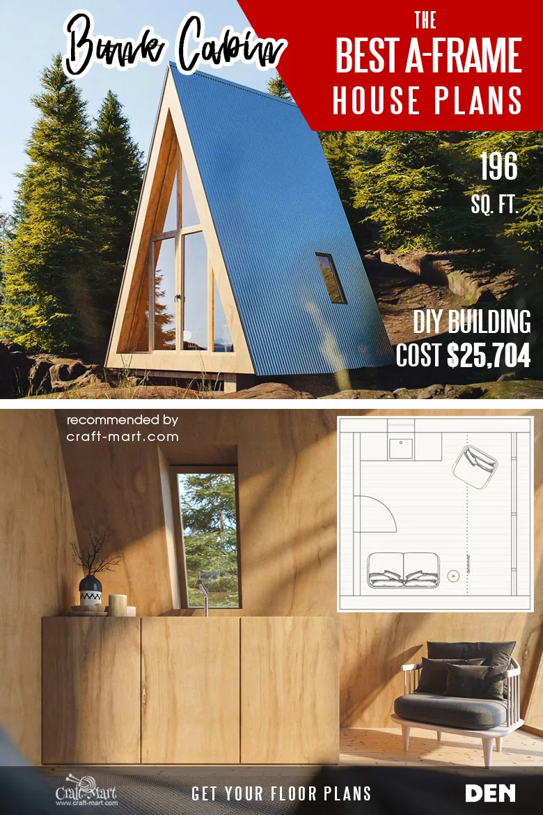 tiny A-frame cabin plans