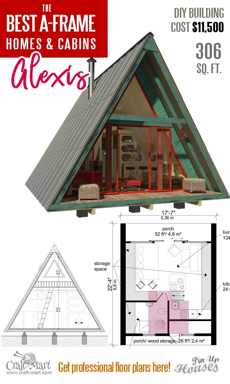 a frame tiny house plans with loft Alexis