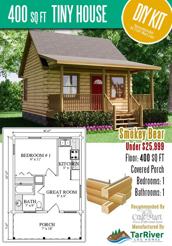 Smokey Bear tiny house kit