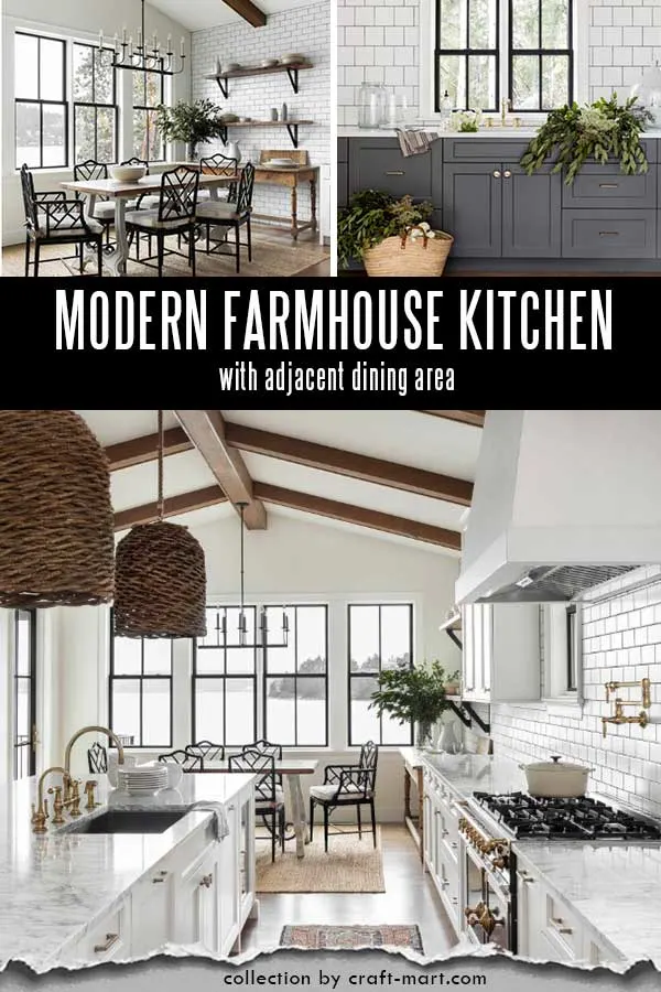 Modern farmhouse kitchen in Seattle