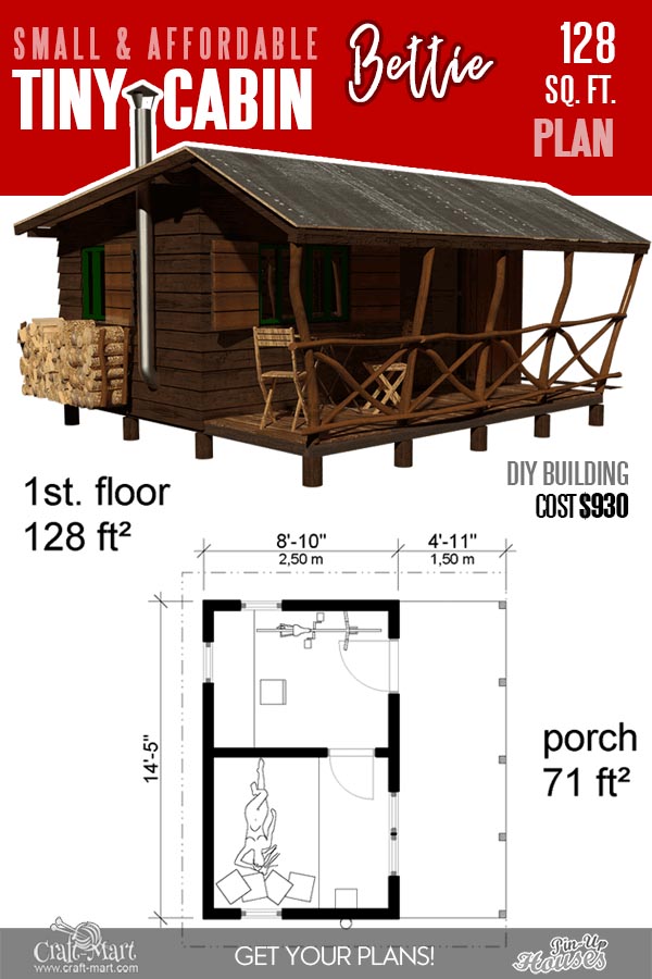 small hunting cabin floor plans