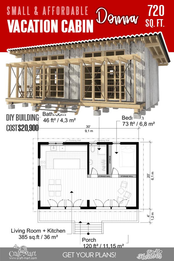 Cabin Building Plans Donna