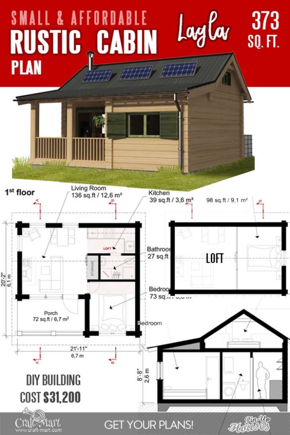 13 Best Small Cabin Plans with Cost to Build - Craft-Mart