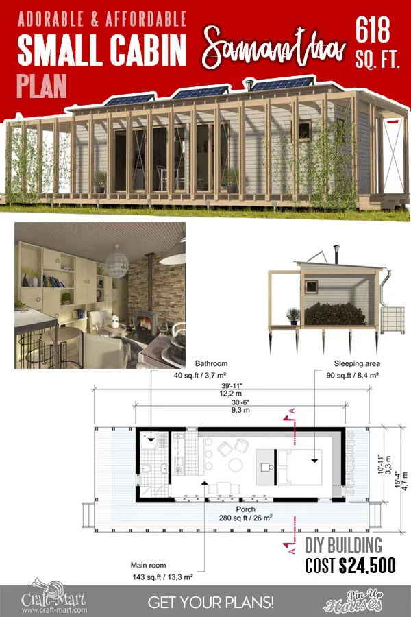 small cabin plan Samantha