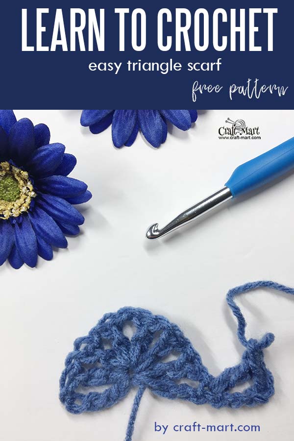 Imparare a crochet sciarpa triangolo - free e facile per principianti crochet pattern