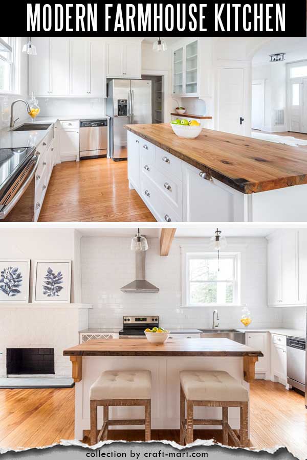 Classic small farmhouse kitchen with warm wooden accents