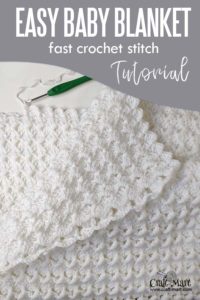 Easy Crochet Baby Blanket (White Waves) - Craft-Mart