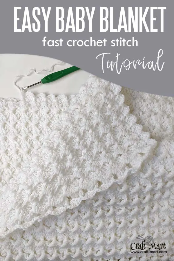 Easy crochet baby blanket - free pattern