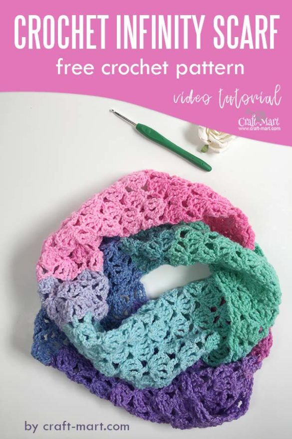 Spring Infinity Scarf Pattern Easy Crochet Infinity Scarf Pattern (for spring and summer) - Craft-Mart