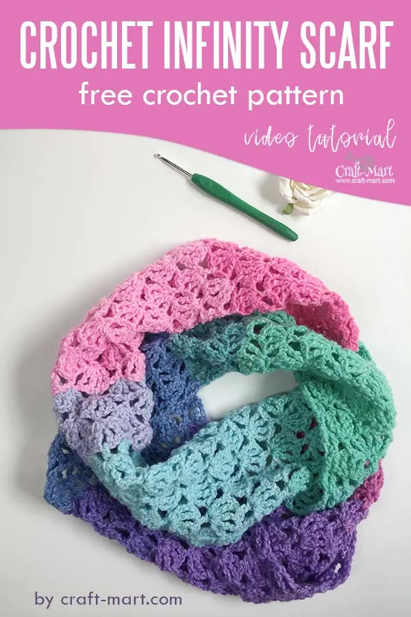 Learn to crochet an easy infinity scarf with our free 
