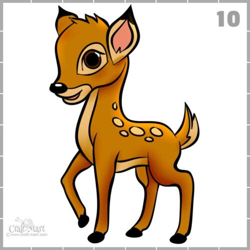 Drawing a deer in 10 steps - easy tutorial - Craft-Mart