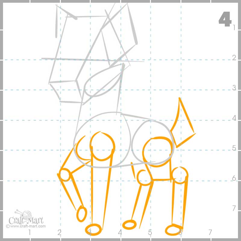 drawing the legs of out baby deer