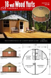 16-wall wooden yurts for sale