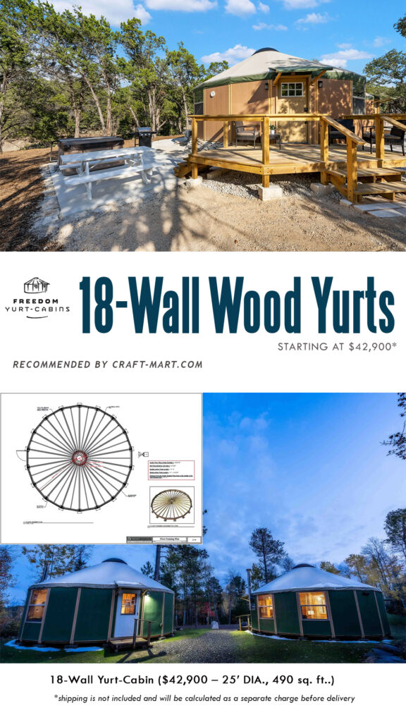 18-Wall Yurt-Cabin - 490 sq. ft.