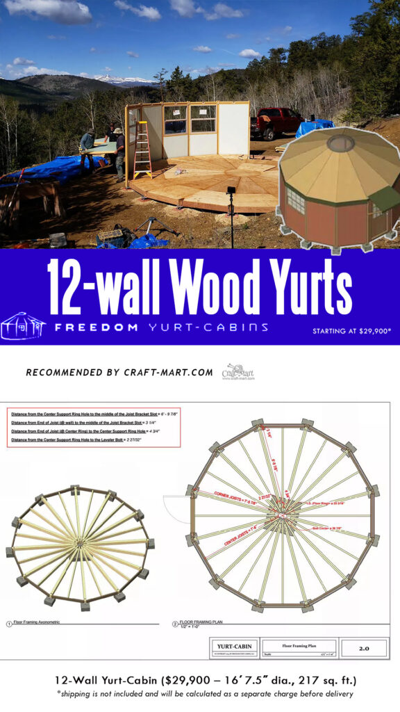 12-wall Freedom Yurt Kits