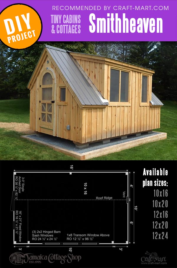 prefab cabin kit Smithheaven in 5 different sizes