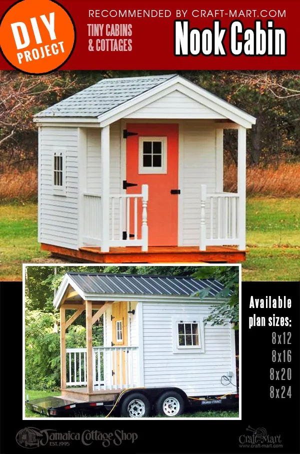 tiny cabin kit with a custom porch