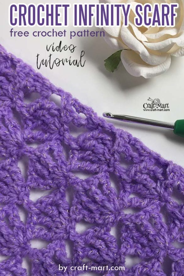 Easy Crochet Infinity Scarf Pattern (for spring and summer) - Craft-Mart