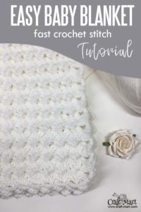 Download 9-Easy-Crochet-Baby-Blanket-White-Waves - Craft-Mart