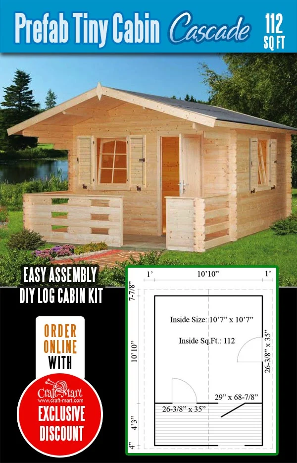 Tiny log cabin kit - cascade