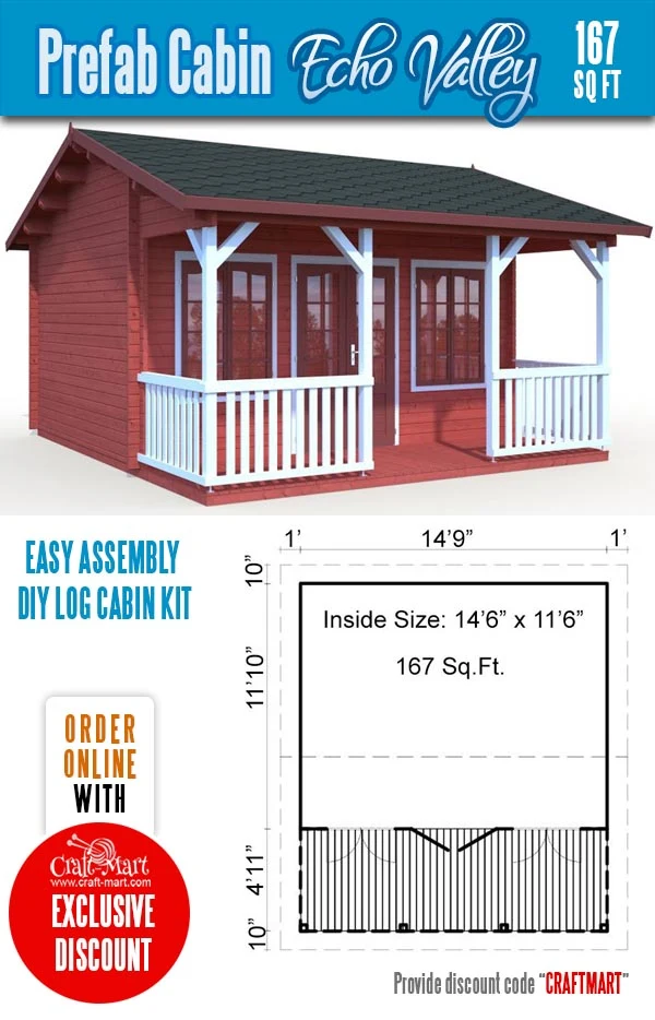 Prefab Tiny Log Cabin Echo Valley