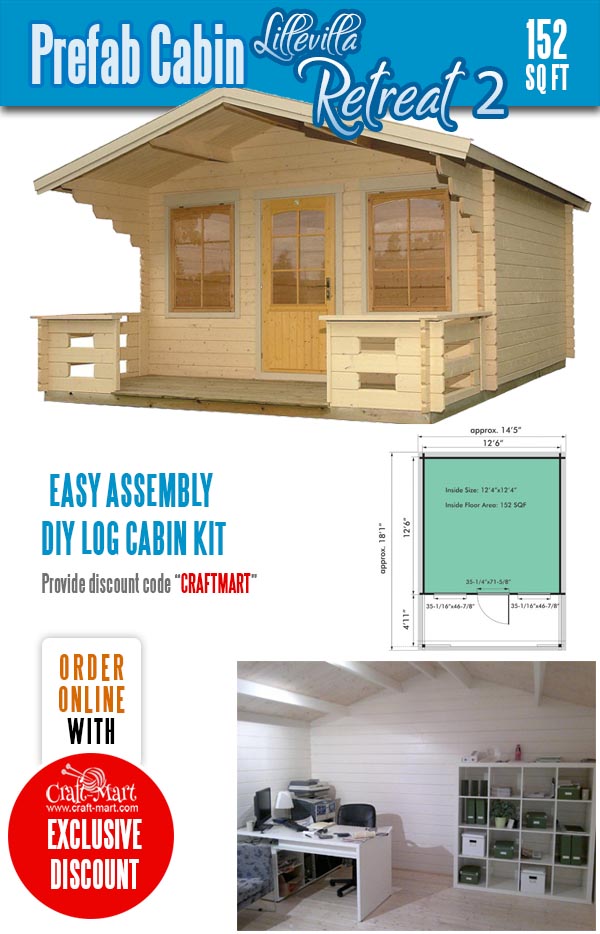 Tiny Log Cabin Kit - Lillevilla Retreat 2