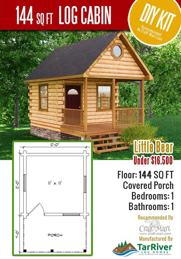 Quality tiny log cabin kits and pre-built cabins that you can afford!