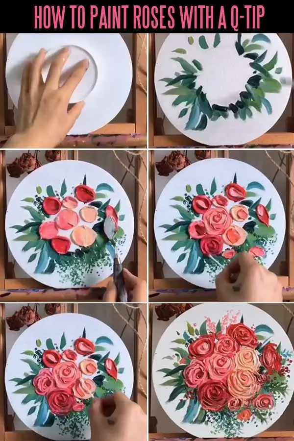 Painting Roses with Q-tips
