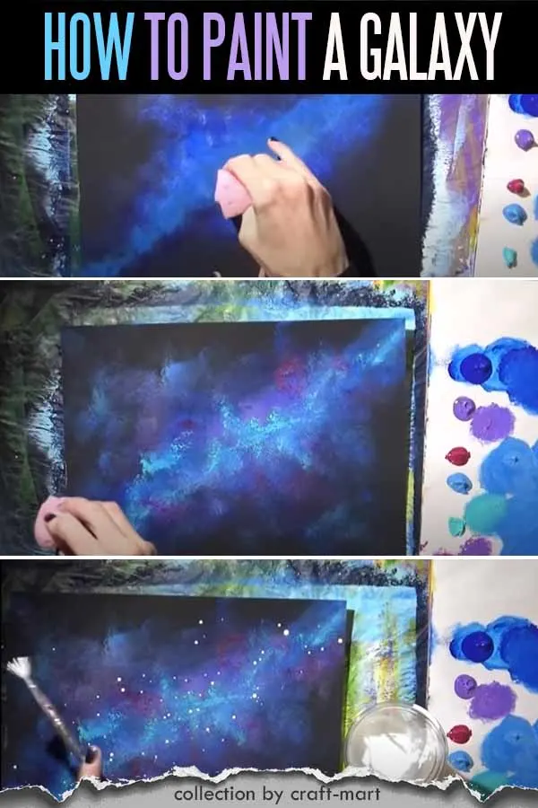 Simple DIY Art Idea: Galaxy Painting