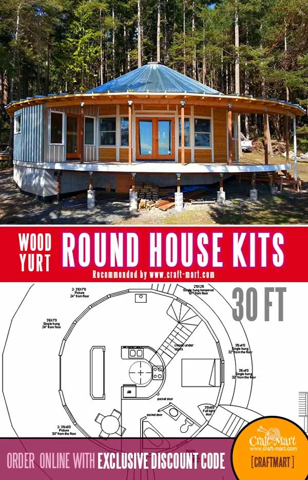 30 ft round cabin kit