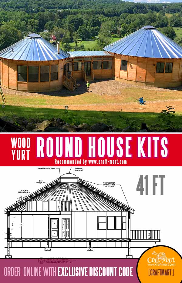 1300 sq ft wooden roundhouse