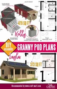 extensible cabin plans - granny pod blueprints