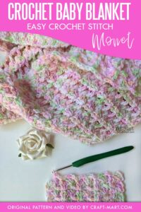 New crochet Bernat baby blanket yarn pattern - Monet - Craft-Mart