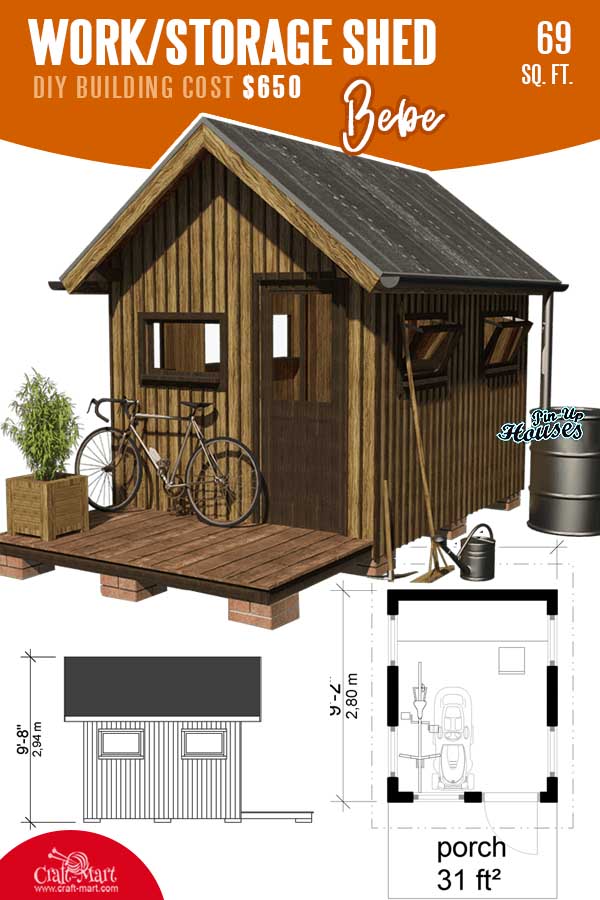 13 DIY Wooden Shed Plans You Can Easily Build - Craft-Mart