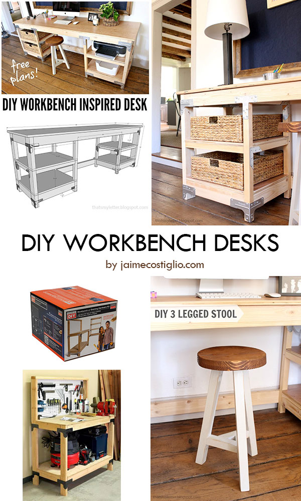 DIY Kids Art Center Worktable with Storage Shelves - Jaime Costiglio