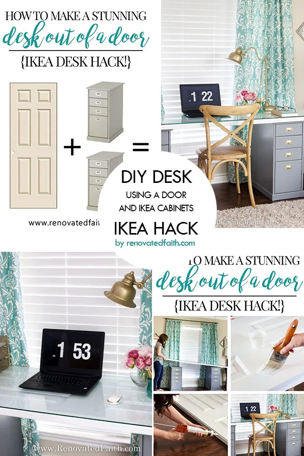 IKEA desk hack by renovatedfaith.com