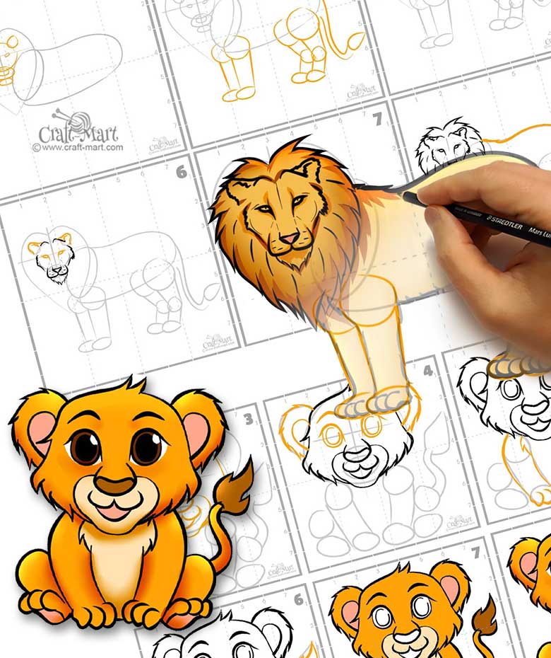 African Lion Sketch [SVG, DXF] | Cutting Machine & Laser Cutting Designs |  Craft Genesis